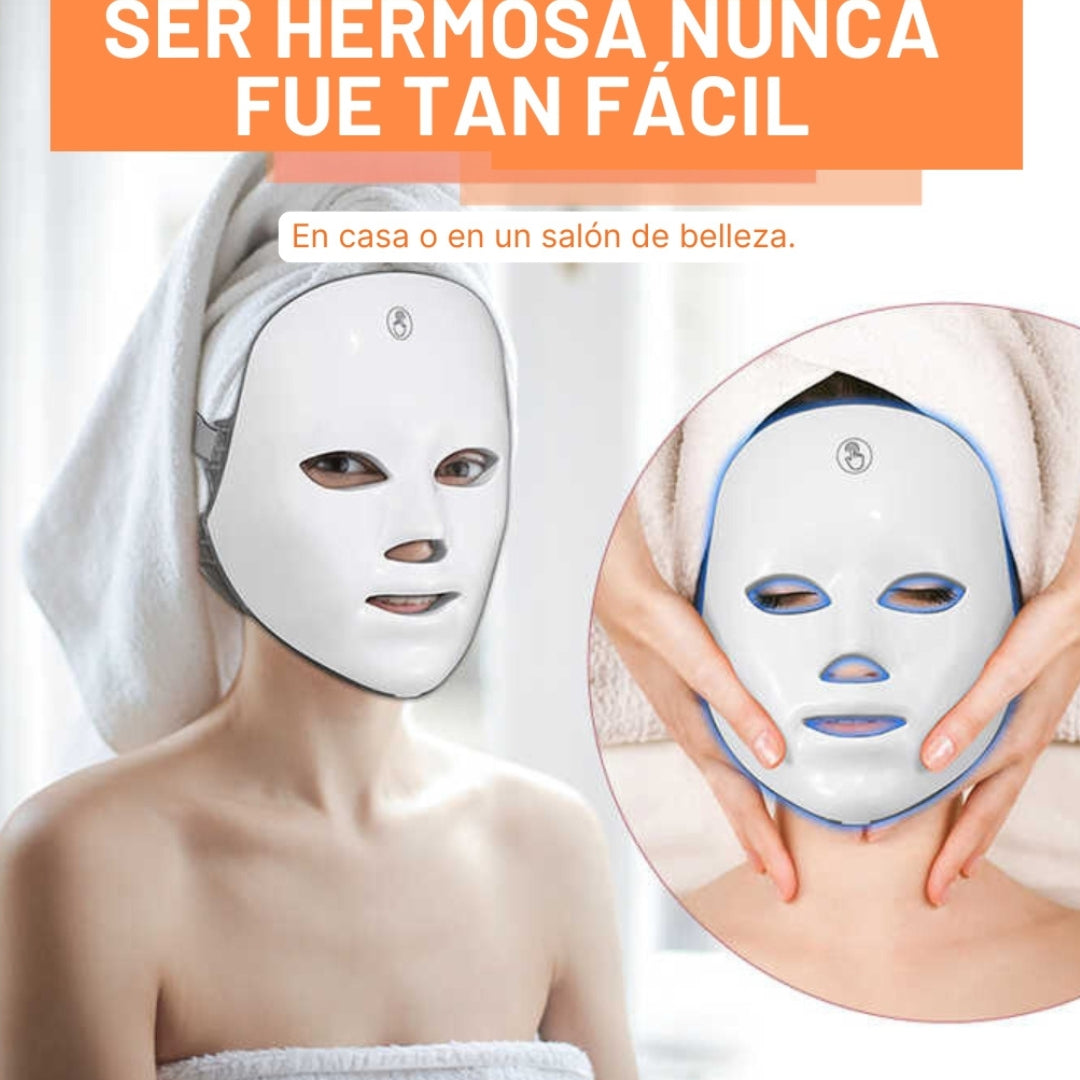 Máscara Facial LED + Mascarilla de Té GRATIS