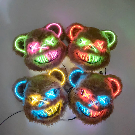 2X1 Máscara de Oso Led Halloween + Gel Rojo GRATIS