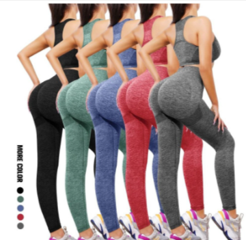 DOS CONJUNTOS DEPORTIVOS: 2 LICRAS PUSH UP + 2 TOPS