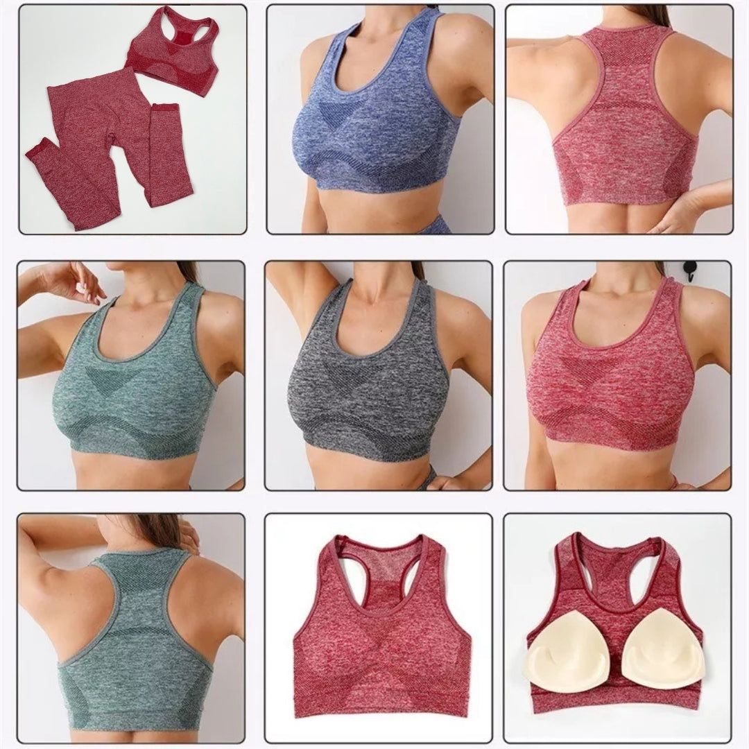 DOS CONJUNTOS DEPORTIVOS: 2 LICRAS PUSH UP + 2 TOPS